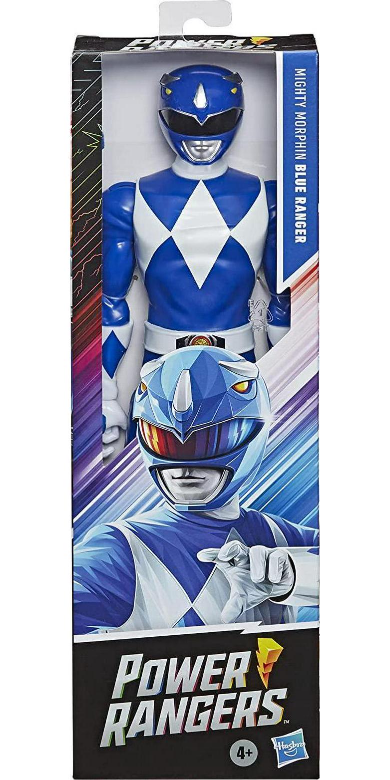 Power Rangers, Power Rangers - 12 Mighty Morphin Blue Ranger- Action Figure Inspired by Classic Power Rangers TV Show - with Power Lance Accessory - Toys for Kids - E8903 - Ages 4+