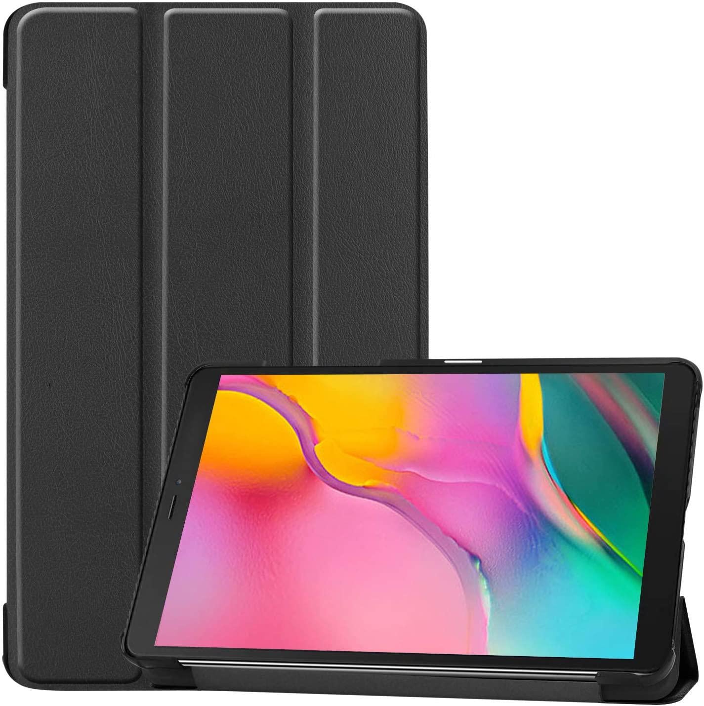 Procase, ProCase Galaxy Tab A 8.0 2019 Case T290 T295, Slim Light Cover Trifold Stand Hard Shell Folio Case for 8.0 inch Galaxy Tab A 2019 Without S Pen Model SM-T290 (Wi-Fi) SM-T295 (LTE) Black