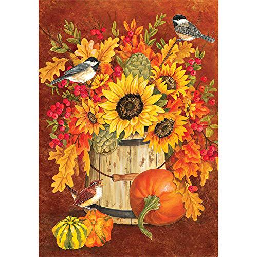 Unbranded, Pumpkin Diamond Painting Kits, Full Drill Diamond Painting with New Upgrade Toolkit Perfect for Parent Child Activity and Child Gift Diamond Painting Pumpkin 12x16inch