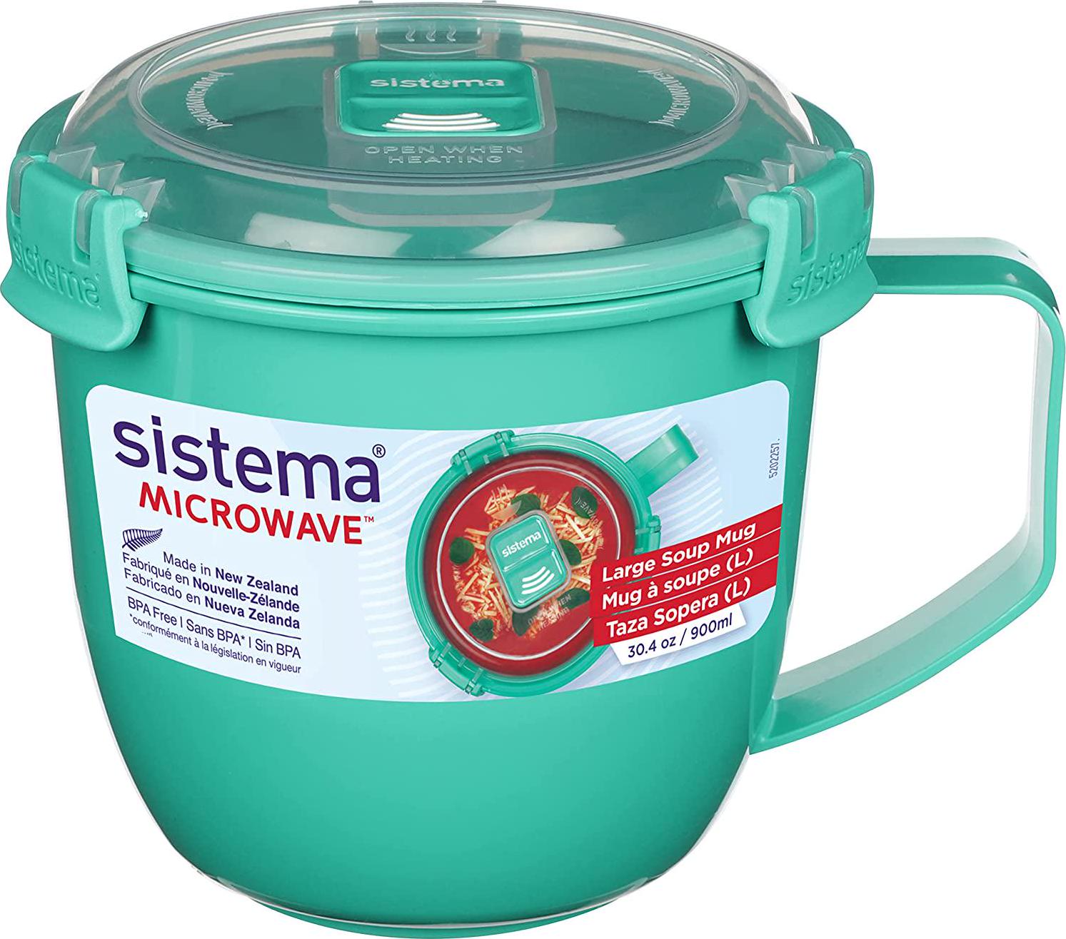 Sistema, Sistema to Go Collection Soup Mug, Large, 1 Count, Colors May Vary.